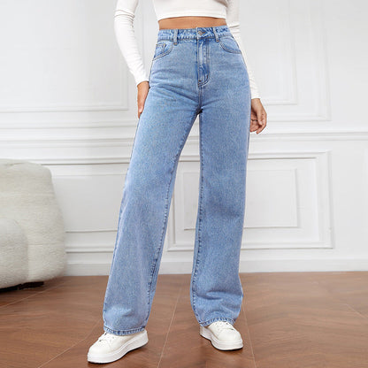 ⏰49% OFF🔥Casual High Waist Multi-Pocket Wide Leg Stretchy Jeans