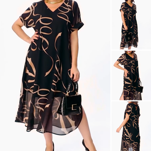 🎁HOT SALE 49% OFF🌟 Flowy V-Neck Midi Dress