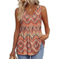 💜LAST DAY PROMOTION - 49%OFF💜Women's Print Flowy Sleeveless V Neck Peplum Tank Tops