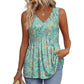 💜LAST DAY PROMOTION - 49%OFF💜Women's Print Flowy Sleeveless V Neck Peplum Tank Tops
