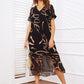 🔥Last Day Special Sale 72% OFF!!💝✨Flowy V-Neck Printed Long Dress, Lightweight, Comfy,Breathable, Wrinkle-Resistant,Flattering For All Body Types.👗