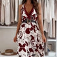 Women's Sleeveless V-Neck Floral Maxi Dress