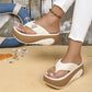 📢📢49% OFF !!!⏰Women's Summer Color-Block Soft Platform Flip Flops
