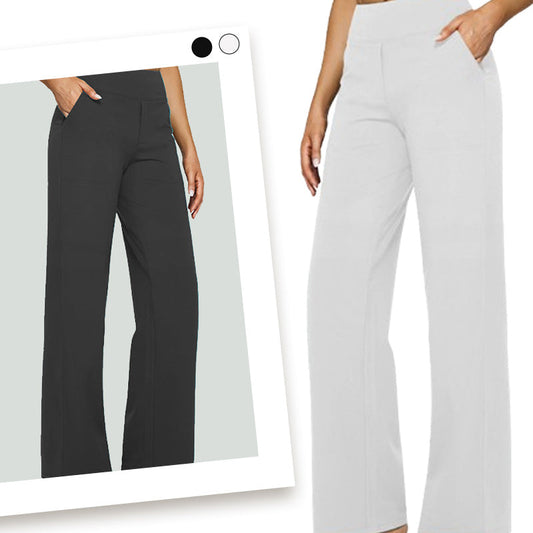 🔥Women's high-waisted stretch yoga pants in a solid color