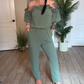 🌸Off-the-shoulder ruffle jumpsuit | Relaxed and refined at the touch of a button✨
