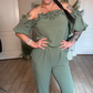 🔥49% Off🔥Off-Shoulder Frill Design Jumpsuit 