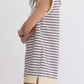 🎉Last Day Promotion 49% OFF💃Casual Knit Striped Dress with Zipper Neckline & Cap Sleeves
