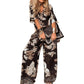 🔥🌊Summer Big Sale 49% OFF!!💃Daily needs!✅ Printed V-neck set | A set of solutions to wear, casual and fashionable, not tired of wearing every day