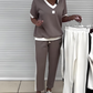 💜Women's Casual V-Neck Top and Pants Set