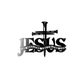 Cross Jesus Truth Metal Wall Decor