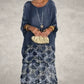💐Elegant Round Neck Mesh Floral Layered Dress