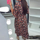 💃Time-limited Special £17.98!!💝V-neck Printed Maxi Dress With 3/4 Sleeves