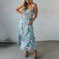 ⏰Hot Sale 49% Off💃Women's Floral Print Strap Flowy Dress