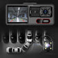 🚗 4K Triple-Lens Dashcam with Rearview Camera & Motion Detection – All on One Screen!