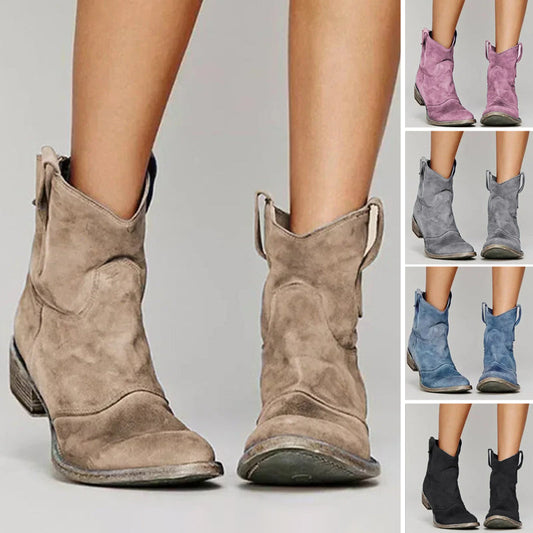⏳HOT SALE 49% off💥Comfortable women's ankle boots made of synthetic suede
