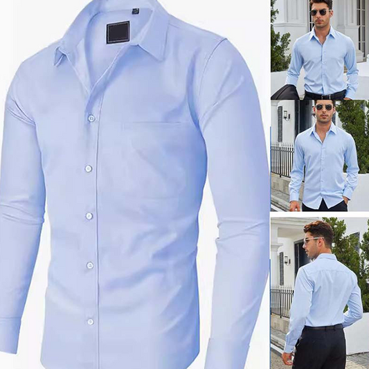 🎁2026 New arrivals 49% OFF💥Solid-Color Long-Sleeve Shirt