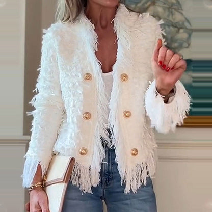 💜49% OFF 💜 Women’s Fashion Button Tassel Short Coat