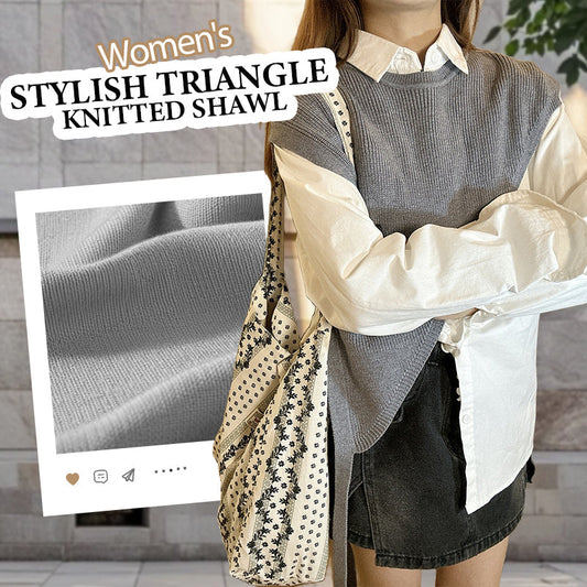 🍂Women's Stylish Triangle Knitted Shawl