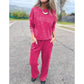 Vintage Washed Pullover Cropped Hoodie & Pants Set