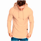 Solid-color Drawstring Hooded Long-sleeve Sweatshirt
