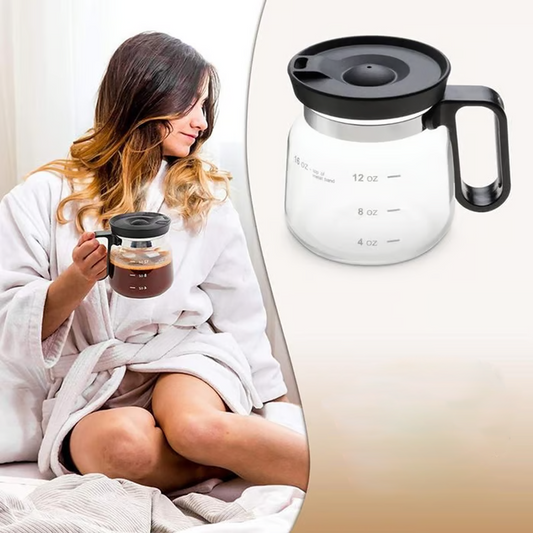 🎉HOT SALE🎉Glass Pot Style Coffee Mug with Lid