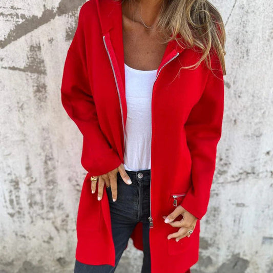 💖Casual Fashion Long-Sleeve Zip-Up Hooded Sweatshirt Jacket