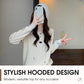 Women’s Stylish Long Sleeve Hooded Knit Top