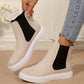 🍂Women's Solid Elastic Low Heel Ankle Boots