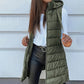 ⏰49% OFF🔥Long puffer vest for women 👗 | Solid color | Sleeveless | With hood | Winter clothing 💕