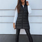 ⏰49% OFF🔥Long puffer vest for women 👗 | Solid color | Sleeveless | With hood | Winter clothing 💕