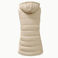 ⏰49% OFF🔥Long puffer vest for women 👗 | Solid color | Sleeveless | With hood | Winter clothing 💕