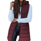 ⏰49% OFF🔥Long puffer vest for women 👗 | Solid color | Sleeveless | With hood | Winter clothing 💕