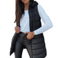 ⏰49% OFF🔥Long puffer vest for women 👗 | Solid color | Sleeveless | With hood | Winter clothing 💕