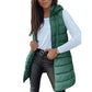 ⏰49% OFF🔥Long puffer vest for women 👗 | Solid color | Sleeveless | With hood | Winter clothing 💕