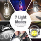 🔦 Rechargeable Keychain Flashlight – 7-Mode LED + COB Mini Light with Type-C Charging