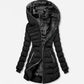 🔥❄️HOT SALE 49%🧥 Women's Hooded Mid-Length Winter Coat with Plush Lining