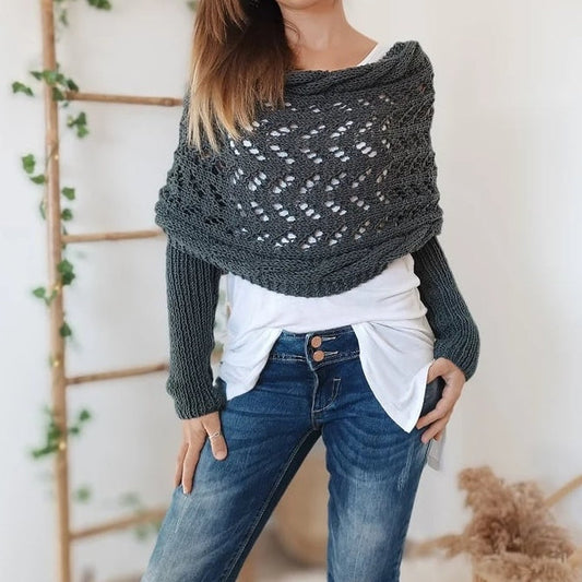 🔥SALE 49% OFF!!💥🎁Knitted Cable Wrap Shrugs For Women
