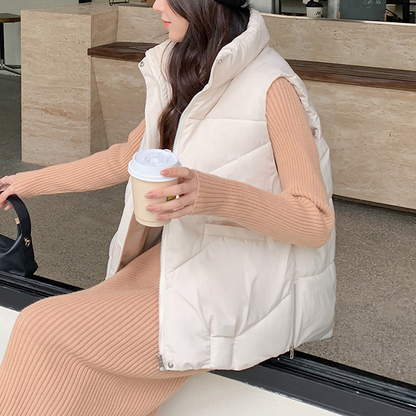 ❄️Autumn and Winter Special Offers-Women's Loose Stand Collar Outerwear Vest