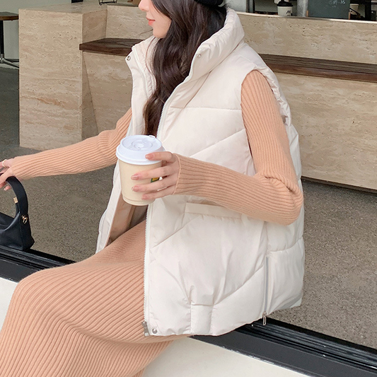 ❄️Autumn and Winter Special Offers-Women's Loose Stand Collar Outerwear Vest