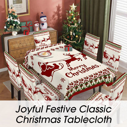 🔥Joyful Festive Classic Christmas Tablecloth🎅