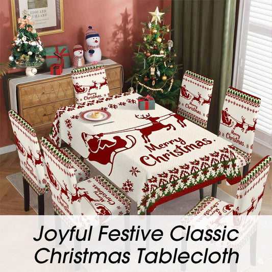 🔥Joyful Festive Classic Christmas Tablecloth🎅