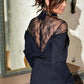 🖤Last Day Sale 49% Off 🖤 Women's Elegant Mock Neck Lace Back Midi Dress