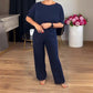 Elegant Longline Cardigan & Top & Pants 3-Pieces Set