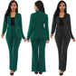 Women's Business Solid Blazer ＆ Pants 2-Piece Set