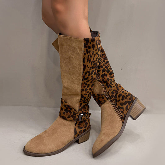 🔥Women's Leopard Print Riding Boots – Comfort, Style & Confidence in Every Step! 🐆