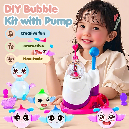 💥Xmas Sale 49% OFF🫧DIY Bubble Kit with Pump for Kids ✨Magical Christmas fun! Create endless bubbles🎄