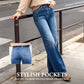 👖✨Women's Straight Leg Jeans with Pockets & Frayed Hem