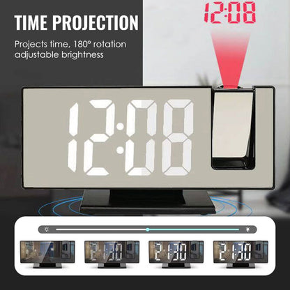 ⏳Time-limited Special⏰LED Mirror Projection Alarm Clock🕰️