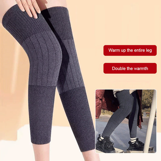 🦵 NOW 49% OFF! ✨ Warm, stretchy long knee pads - elastic thermal fleece for outdoor activities and joint support ❤️
