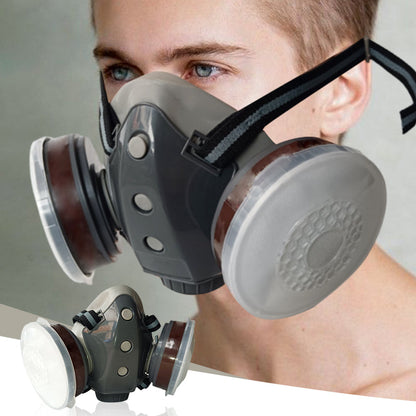 😷 50% OFF NOW! 🔥 Dust-Proof Integrated Respirator Mask – Dual-tank activated carbon filters – Industrial-grade protection against gas, dust & fumes – reusable & adjustable 🛡️